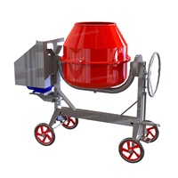 Bétonnière portable miniature de haute qualité 250L, moteur 1,5-2,2kW, productivité 6-8 m³/h - Machine de mélange de mortier automatique