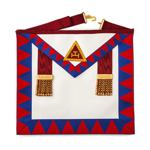 Ensemble de Regalia Maçonniques du Chapitre Royal Arch avec Tablier, Écharpe, Gants, Bijou et Étui Rigide pour Tablier - Product Image 4