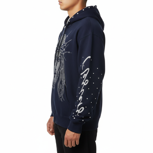 เสื้อฮู้ดผู้ชายสไตล์อินเทรนด์ เหมาะสำหรับสวมใส่ทุกวัน แฟชั่นสตรีทสไตล์ ชุดลำลอง ผ้าฝ้ายผสม - Product Image 4