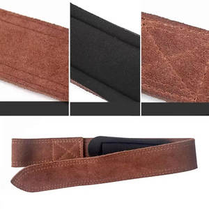 Sangle de poignet en cuir personnalisée pour la musculation avec logo sur mesure, antidérapante et respirante, écologique, unisexe, pour la salle de sport et la musculation - Product Image 2