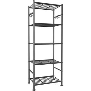 Scaffali di Stoccaggio a 5 Ripiani di Grande Capacità con Piedini Livellanti Antiscivolo, Organizzatore per Garage Resistente con Ganci - Product Image 1