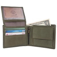 Dompet Kulit Pria Klasik dari Eksportir India dengan Banyak Kompartemen, Desain Lipat Tipis untuk Penggunaan Sehari-hari dan Bisnis, Dijual