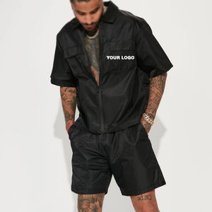 Conjuntos de Chaqueta Cortavientos Transpirable de Alta Calidad con Diseño OEM Personalizado para Hombre, Conjunto de Pantalones Cortos Deportivos para Gimnasio - Product Image 5