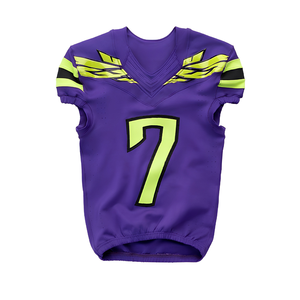 <b>Purple</b> American Football Jersey V Neck Short Sleeve Breathable <b>Mesh</b> Uniform Custom Team Number 2026 Wholesale High Quality - Product Image 5