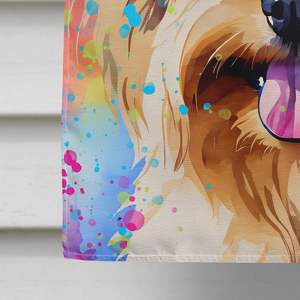 Yorkshire Terrier Hippie gran porche poste decorativo patio Banner Multicolor colgante de pared poliéster casa tamaño ilustraciones Multicolor - Product Image 4