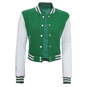 เสื้อแจ็คเก็ตวาร์ซิตี้ครอปสำหรับผู้หญิง OEM พรีเมียม สตรีทแวร์ แบบ Letterman  พร้อมบริการตัวอย่างโลโก้แบบกำหนดเอง  มีบริการวันนี้ - Product Image 6