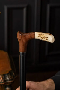 100% Natural Buffalo Horn Walking <b>Stick</b> Handle Handmade <b>Ram</b> Horn Handle Grip for Natural Walking Wooden Cane - Product Image 6
