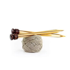 Agujas de Tejer de Madera Natural Premium para Tejer a Mano, Agujas de Ganchillo Ligeras y Suaves para Hilos, Proyectos de Ganchillo y Manualidades - Product Image 2