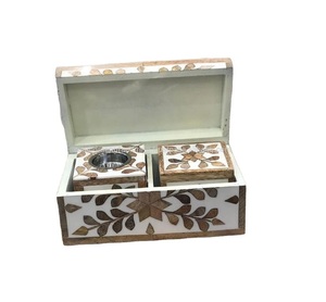 Caja de Regalo con Bandeja de Incienso de Nácar Hecha a Mano, Set de Porta Incienso con Incrustaciones para Decoración del Hogar, Bodas y Ramadán - Product Image 4