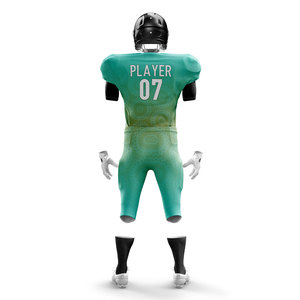 <b>Men's</b> 100% Polyester Moisture Wicking Custom Printed Drawstring Closure American Football Jersey Shorts Set Plus Size Quick Dry - Product Image 3