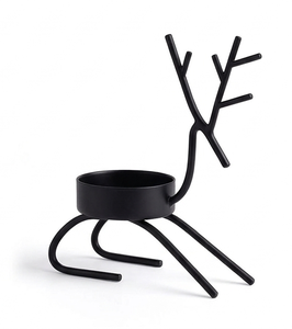 <b>Top</b> Arrival Minimalist Deer Candle Holder Modern Black Metal Scandinavian Artistic Candle Stick Holder Customized Size - Product Image 3