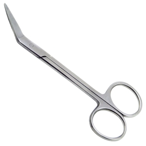 กรรไกรตัดม่านตาขนาดเล็กแบบโค้งงอ 4.5 นิ้ว คม/คมมาก กรรไกรผ่าตัดจักษุแพทย์ สแตนเลสสตีล กรรไกรผ่าตัดทางการแพทย์ CE - Product Image 1