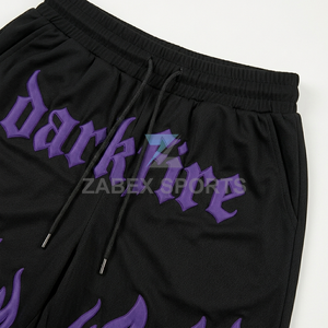 Pantalones Cortos Deportivos ZABEX SPORTS de Malla Transpirable con Gráficos de Llamas, Sublimación Personalizada, Moda Urbana, Baloncesto, Atletismo - Product Image 2