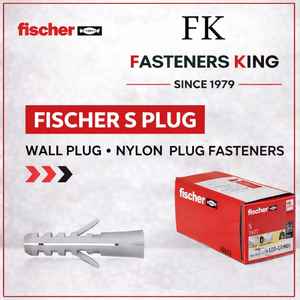 Cheville murale en nylon FISCHER S 8 PLUG, cheville en plastique nylon, cheville à surface rugueuse, vis. Fixations pour cadres - Product Image 4