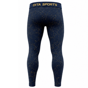 Ensemble de vêtements de sport pour homme, bleu marine, manches longues et leggings, compression, entraînement, fitness, gym, athlétique - Product Image 6