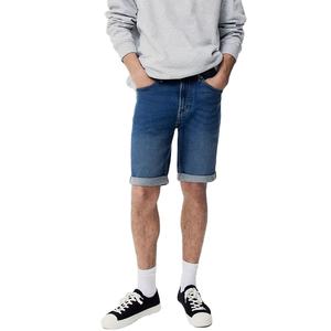 Pantalones Cortos de Mezclilla Azul Oscuro para Hombre de Naimat Abbas Industries, Corte Clásico con Dobladillo, Ajuste Delgado Informal, Cintura Alta, Impermeables, de Algodón, para Verano - Product Image 4