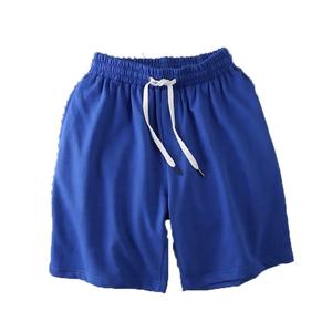 Bermudas personalizadas de algodón polar para hombre, pantalones cortos con cintura elástica, ropa deportiva transpirable para deportes, patrón sólido, estilo informal - Product Image 2