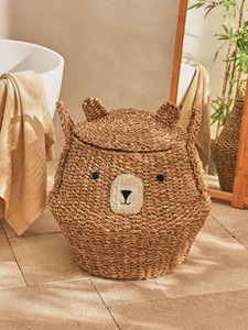 Panier de rangement artisanal Bear Natural Bertie Bear, panier de rangement en gros, écologique, fabriqué au Vietnam - Product Image 2