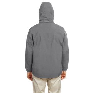 Veste d'hiver imperméable et coupe-vent en toile pour homme, avec logo personnalisé sur le devant, veste de pluie OEM - Product Image 5