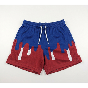 Service OEM en gros – Short de baseball respirant 100 % polyester pour homme, motif crème glacée, en maille, impression personnalisée - Product Image 3