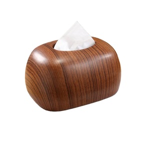 Boîte à mouchoirs en bois, forme rectangulaire, design moderne, sur pied, pour la maison, le bureau, la salle de bain, comptoir, décoration, rangement pour bureau - Product Image 6