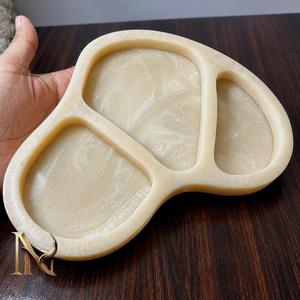 Plateau de rangement en résine irrégulière avec 1 compartiment, finition laquée, passe au lave-vaisselle, design minimaliste portable pour utilisation sur table - Product Image 3