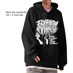 Sudadera con Capucha Oversize para Hombre, Estilo Urbano, Gráficos Y2K, Vintage, Grunge, Rapper, Diseñador, Tops - Product Image 5