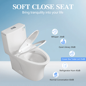 1.1/1.60 GPF doppio filo Gloss wc bianco acqua-risparmio allungata altezza Comfort montato pavimento morbido chiusura sedile 1000 - Product Image 5