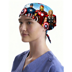Gorros Quirúrgicos de Algodón para Enfermeras al por Mayor de Fábrica con Banda Absorbente de Sudor - Product Image 1