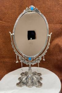 Rayasthani-Colgante de Metal plateado para mujer, accesorio Vintage, antiguo, elegante, decorativo, multiusos, plegable, portátil, Magn - Product Image 3