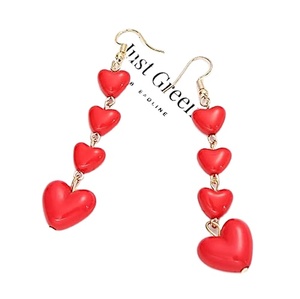 Bijoux rétro de style médiéval vintage boucles d'oreilles texturées plaquées résine perle amour coeur boucles d'oreilles pour cadeau - Product Image 1