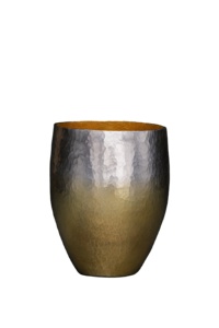 Gobelet en verre d'eau potable en métal imprimé et argenté en laiton antique pour la maison d'eau potable - Product Image 2