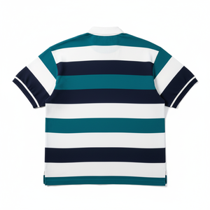 Camisa Polo de Algodón a Rayas para Hombre, Manga Corta, Logotipo Bordado, Estilo Preppy, Corte Regular, Tejido Oxford Transpirable, Venta al Por Mayor - Product Image 6