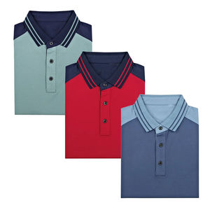 Camisa de golf de verano 2026 para hombre, de manga corta, 100% algodón, estilo casual de negocios, a la moda, holgada, con solapa, transpirable, con logo frontal. - Product Image 3