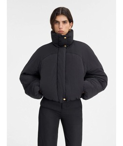Doudoune matelassée unisexe noire et bleue brillante de haute qualité, imperméable, coupe-vent, écologique, réversible, à col montant, pour l'hiver, avec fermeture frontale rapide - Product Image 1