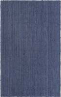 Braided Navy Blue Jute Area Rug Handmade Woven Carpet For Living Room Bedroom Entryway Décor