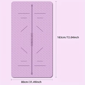 Tapete de Yoga Grueso de 1.0 cm, Resistente a Impactos, Acolchado para Entrenamiento en Casa, Diseño en Color Morado - Product Image 5