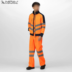 Good Supplier Windproof Waterproof With Own Logo Print New Trendy Custom Logo <b>High</b> <b>Visibility</b> Reflective Orange Safety <b>Jackets</b> - Product Image 3