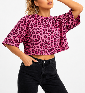 Custom logo Crop <b>Top</b> T-shirt Women's Striped T-Shirt <b>Cap</b> <b>Sleeve</b> Crew Neck Knitted Cotton Loose Fit Casual Spring Summer - Product Image 6
