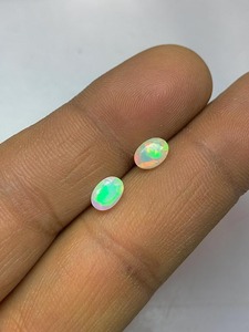 Loose Natural Ethiopian Welo Fire Opal Round Brilliant Cut White 2-3 Carat Gemstone for Jewelry Making - Product Image 3
