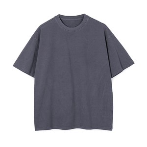 Trendy Oversized Breathable Drop <b>Collar</b> Unisex <b>T</b>-<b>Shirt</b> New Viral Design Custom Logo Tag Label Services Factory Supply Bulk - Product Image 3