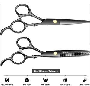 Professional Hairdressing Scissors <b>Set</b> Stainless Steel 440C Blade Sharp Tip Right Handed Salon Grade Hair Cutting Tools - Product Image 5