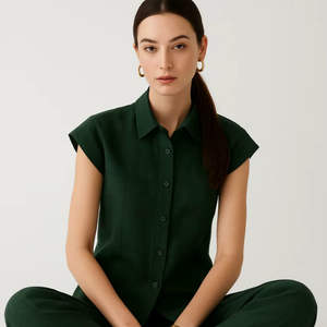 Elegante conjunto de dos piezas en poliéster color borgoña, ropa casual semi formal para mujer, disponible en tallas M, L, XL, XXL, venta al por mayor, estilo indio-pakistaní. - Product Image 1