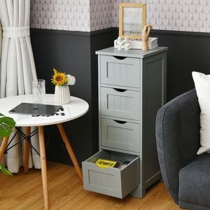 Wooden Free Standing Storage <b>Drawers</b> for Bathroom <b>Organizer</b> - Product Image 6