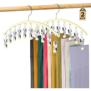 Organizzatore per Leggings con 2 Ganci e 10 Clip, Contiene 20 Leggings, Salvaspazio, Organizzatore in Metallo per Armadio, per Gonne - Product Image 1