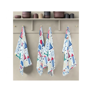 Absorbant 100% Coton GOTS Party Crackers Brodé Nid D'abeille Armure 550GSM Anti-Rides Écologique Premium Serviette De Cuisine - Product Image 1