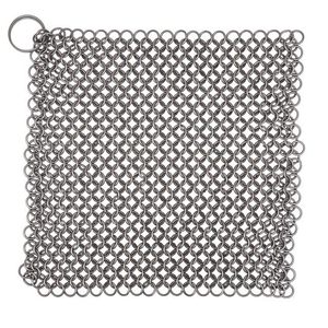 Best Quality Metal Chainmail Scrubber For Cleaning Cast Iron Pans And <b>Cookware</b> With Strong Stainless Steel Rings - Product Image 1