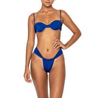 Compre el Nuevo Conjunto de Bikini de 2 Piezas para Mujer, Ecológico, Transpirable, de Spandex/Nailon, Traje de Baño de Alta Calidad, Tangas Personalizables 2025