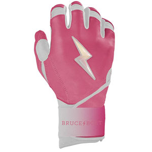 ถุงมือตีเบสบอล BRUCE-BOLT สีม่วงนีออนเขียว หนังคาเบรตต้าคุณภาพพรีเมียม โลโก้รูปสายฟ้า ปิดด้วยแถบตีนตุ๊กแก ข้อมือยาว สำหรับทุกเพศ - Product Image 4