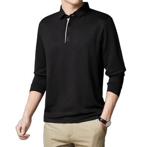 Nueva Camisa Polo de Manga Larga para Hombre, Estilo Casual Elegante, 100% Algodón, Cierre de Botones, Elástica - Product Image 2